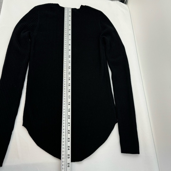 IRO Ribbed Serena Sweater Size X-Small Black Wool Crew Neck - Picture 10 of 10
